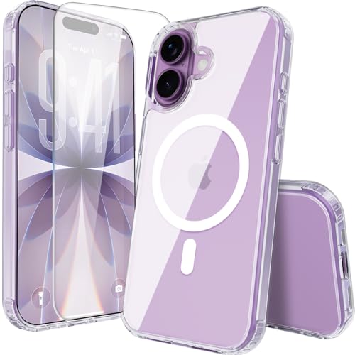 for iPhone 17 Clear Case, Compatible with MagSafe, Magnetic Phone Case for iPhone 17, Shockproof Military-Grade Protection，Upgraded [Anti-Yellowing] (Transparent Magsafe, iPhone 17) - color: Transparent Magsafe, size: iPhone 17