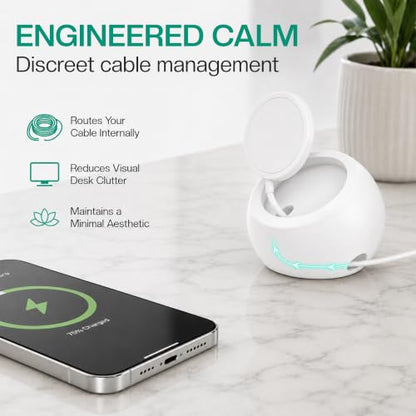 Wireless Charger, MagSafe Charger Stand, Phone Stand for Desk, White - color: White