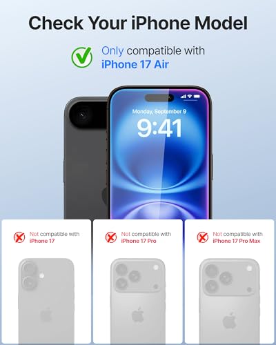 DOME GLASS Whitestone 2PACK EZ GLASS AR for iPhone 17 Series [Super Anti-Reflection], Full Coverage [Easy Install] Tempered Glass Screen Protector [2pack] (iPhone 17 Air) - size: iPhone 17 Air