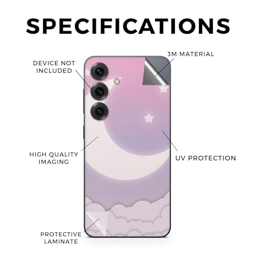 Phone Skin Compatible with Samsung Galaxy S25 - Baby Moon - Premium 3M Vinyl Protective Wrap Decal Cover - Easy to Apply | Crafted in The USA by MightySkins - color: Baby Moon, size: Galaxy S25 (Full Wrap), style: Matte Finish