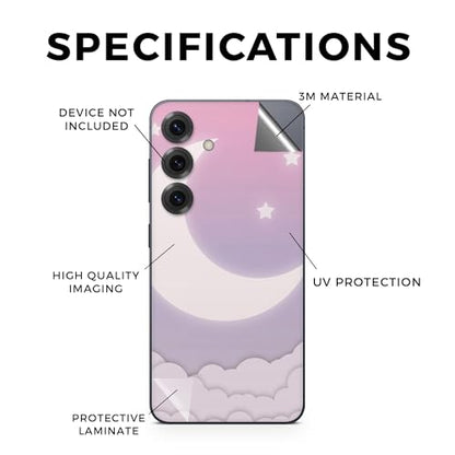 Phone Skin Compatible with Samsung Galaxy S25 - Baby Moon - Premium 3M Vinyl Protective Wrap Decal Cover - Easy to Apply | Crafted in The USA by MightySkins - color: Baby Moon, size: Galaxy S25 (Full Wrap), style: Matte Finish