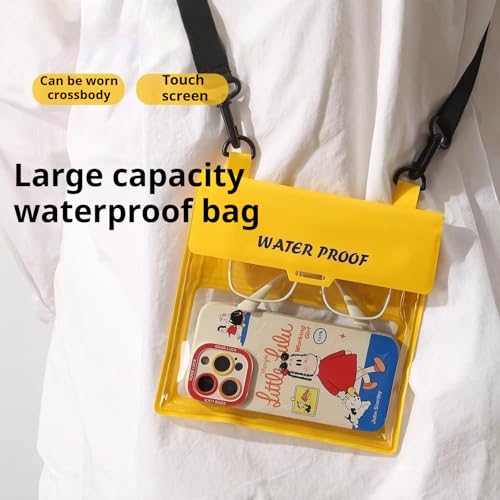 Waterproof Phone Pouch for Swimming Touch Screen Compatible Large Capacity Dry Bag for Beach Pool Floating Cruise Ship (Blue) - color: Blue