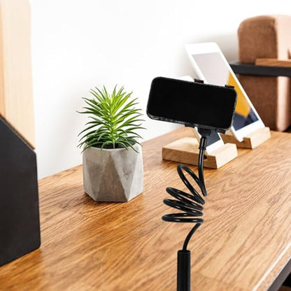 Zerodeko 360 Degree Adjustable Phone Stand Clamp for Bed and Desk Black