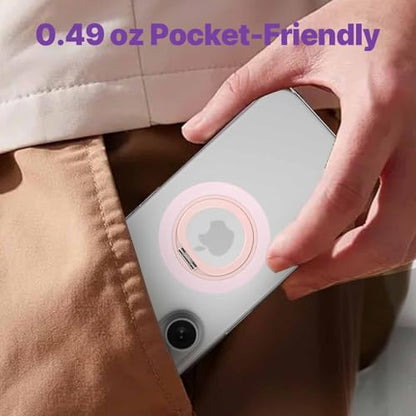 Jsoerpay Ultra-Thin Magnetic Phone Grip for MagSafe, Pink - color: Pink