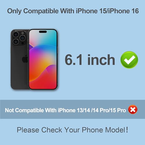PDDKISS Compatible for iPhone 15/iPhone 16 Privacy Screen Protector - size: for iPhone 15 - 6.1 inch