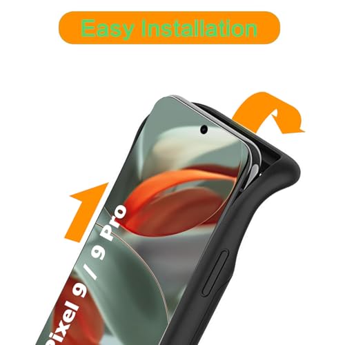 Battery Case for Pixel 9/9 Pro,10000mAh Portable Protective Smart Wireless Charging Case Support Carplay Compatible with Pixel 9/9 Pro(6.3 inches)Rechargeable Extended Battery Charger Cover(Black) - size: for Pixel 9/9 Pro