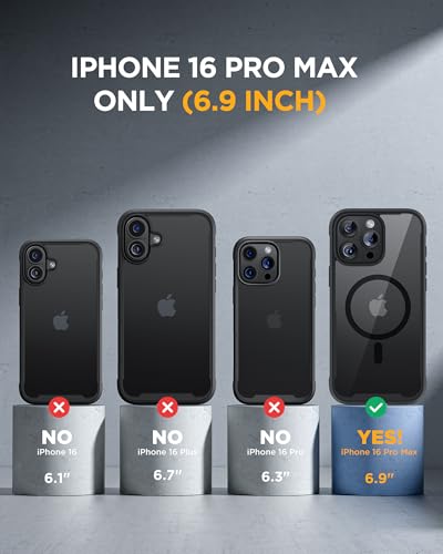 miracase Privacy for iPhone 16 Pro Max Case, 25° Anti-Spy, Black - color: Black, size: iPhone 16 Pro Max