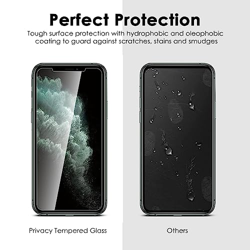 Fotbor 2 Pack Compatible for iPhone 11 Pro Max/iPhone Xs Max Privacy Screen Protector, Anti Spy Private Case Friendly Anti-Scratch 9H Hardness Tempered Glass - size: iPhone 11 Pro Max/Xs Max-6.5 inch