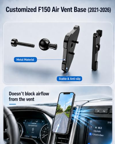 Magnetic Air Vent Phone Holder Compatible with Ford F150 2021-2026