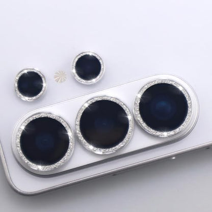 for Samsung Galaxy S26 Ultra Camera Lens Protector, Bling Glitter Metal Ring Tempered Glass Lens Cover Accessories (Silver) - color: Silver