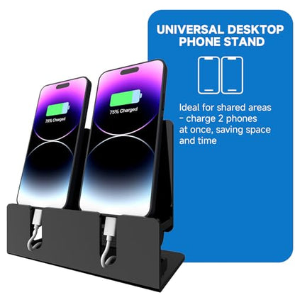 Dual Phone Holder Organizer Stand for 2 Phones