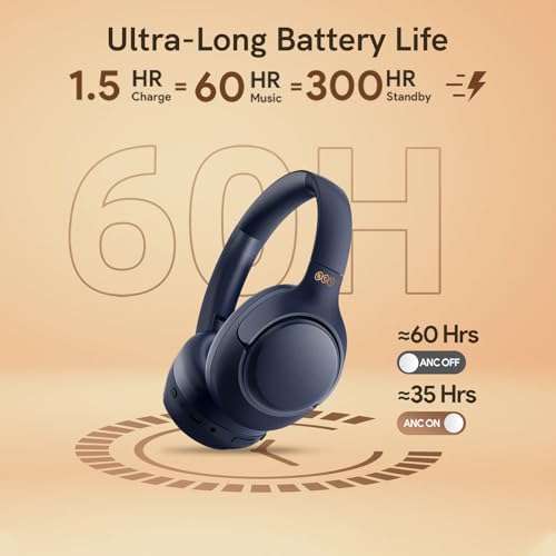 QCY H3 ANC Bluetooth Headphones Over Ear - color: Blue