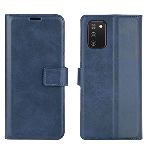 Flip Case for Samsung A03S Wallet PU Leather Magnetic Protective Cellphone Case for Samsung Galaxy A02S A025M A03S A037M Folio Book Cover with Stand (Blue) - color: Blue