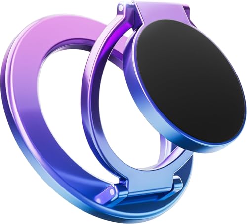 SUPERONE Dual-Sided Magnetic Ring Holder, Colorful Gym Phone Grip Kickstand - color: Colorful