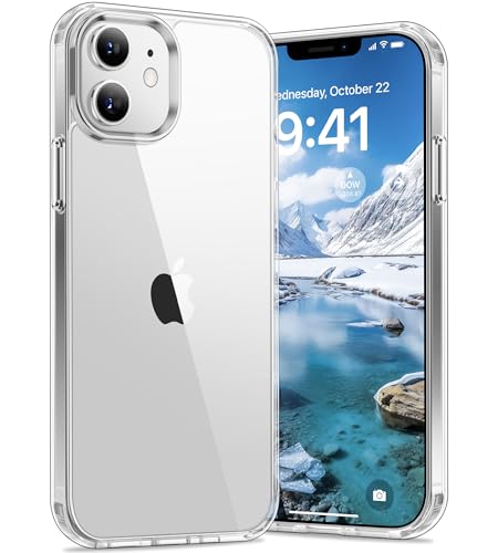 Vakoo Case for iPhone 12/iPhone 12 Pro | Clear Anti-Yellowing, Hard Back, Military-Grade Drop Protection, Supports Wireless Charging - Transparent - color: Transparent, size: iPhone 12/12 Pro