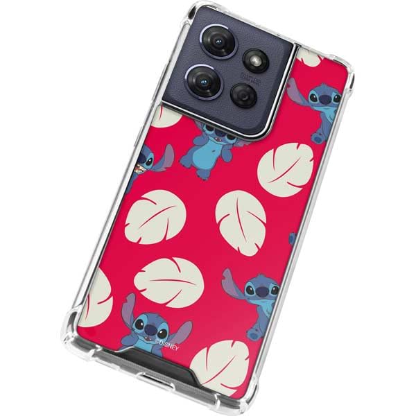 Skinit Clear Phone Case Compatible with Moto G Power 5G (2025) - Officially Licensed Disney Lilo and Stitch Character Pattern Design - color: Red - DISLNS01