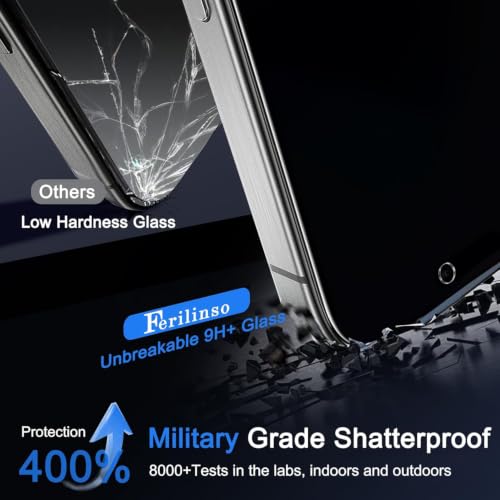Ferilinso Privacy Screen Protector for iPhone 16 Pro, Tempered Glass - size: iPhone 16 Pro 6.3 INCH