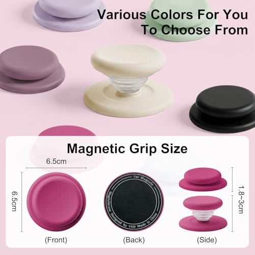 MOROCK Grip for Kindle with Kickstand and Magnetic Stand, Soft Silicone Magnetic Finger Grip for Kindle, iPhone and Smartphone, Cute Magnetic eReaders Holder, Raspberry - color: Raspberry