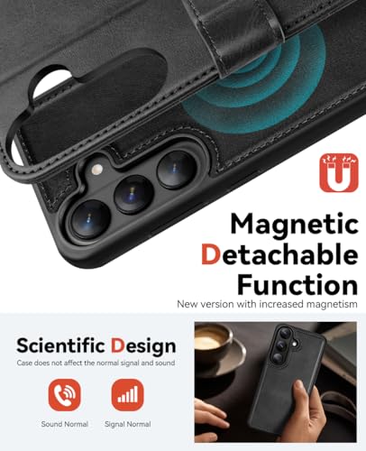 OCASE for Samsung Galaxy S26 Plus Detachable Wallet Case with Card Holder, [2 in 1] PU Leather Flip Folio Case with RFID Blocking Stand Wrist Strap Shockproof Phone Cover 2026, Graphite - color: Graphite, size: Samsung Galaxy S26 Plus