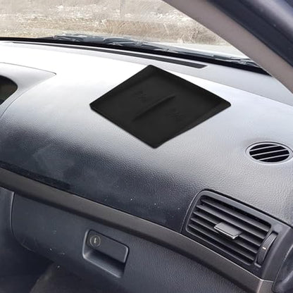 Black Silicone Cordless Charging Pad for Automotive Center Console