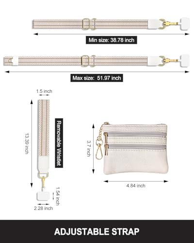 Nipichsha Crossbody Phone Strap with Wallet, Clip and Go Strap for Phone - color: Minimalist Textures