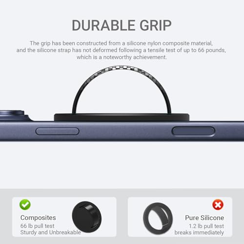 Grat 3 Lite for Magsafe Magnetic Phone Grip, Black - color: Grip-Black
