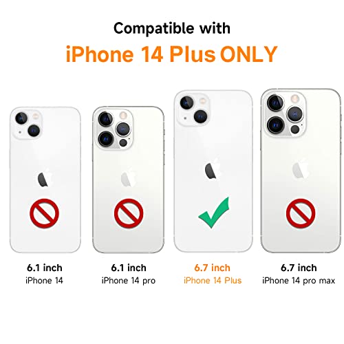 for iPhone 14 Plus Clear Case Adjustable Shoulder Neck Lanyard Crossbody Strap Phone Cover Women Girls Soft Slim Thin Bumper Shockproof Protective Mobile Case for iPhone 14 Plus - Black - size: for iPhone 14 Plus