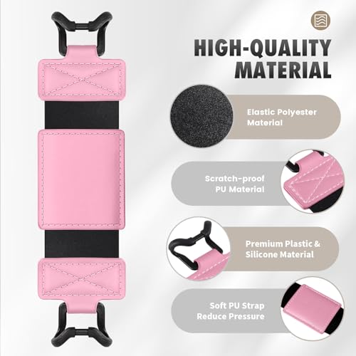 MoKo Soft Hand Strap for 6-8" Kindle eReaders Fire Tablet, Pink - color: Pink, style: Soft Pu Strap