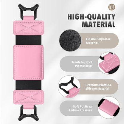 MoKo Soft Hand Strap for 6-8" Kindle eReaders Fire Tablet, Pink - color: Pink, style: Soft Pu Strap