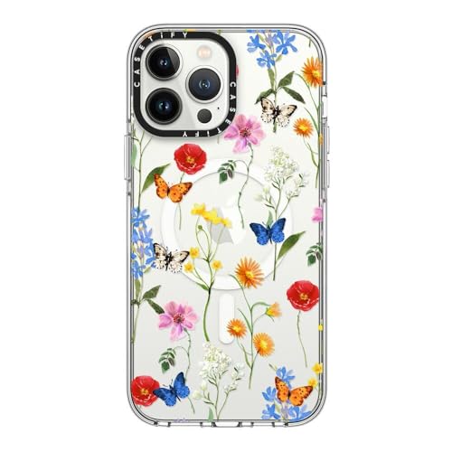 CASETiFY for iPhone 13 Pro Max Case - Impact Clear Compatible with MagSafe | Not Yellowing | 6.6 ft. 3x Military Grade Drop Protection | Millennial- Ditsy Floral | Clear - color: Millennial- Ditsy Floral, size: Iphone 13 Pro Max (6.7")