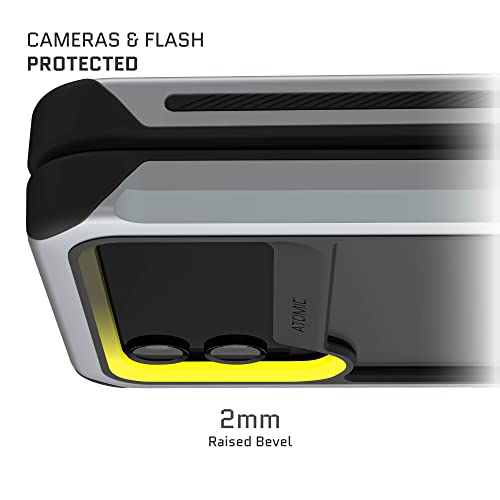 Ghostek Atomic Slim Galaxy Z Flip 4 Case - Clear Back with Silver Aluminum Bumper, Shockproof & Dual-Layer Protective Phone Case, Limited Edition Color for 2022 Samsung Z Flip 4 Case (6.7") (Silver) - color: Silver [Limited], size: Galaxy Z Flip 4