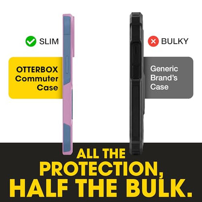 OtterBox iPhone 17e, 16e, 15, 14, 13 Commuter Series Case - Pink & Blue | 3X Military Drop Protection - Slim - Dual-Layer Shockproof Design - Pocket-Friendly - Raised Edges - Port Covers - color: Pink/Blue