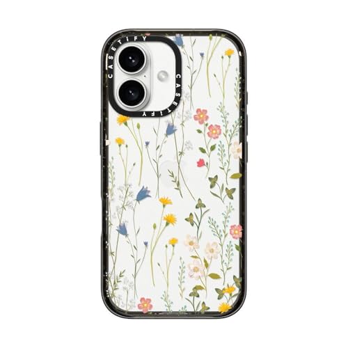 CASETiFY for iPhone 16 Case - Impact | Slim Fit | 8.2 ft. 4X Military Grade Drop Protection | Dreamy Floral Pattern | Black - color: Dreamy Floral Pattern, size: Iphone 16 (6.1")