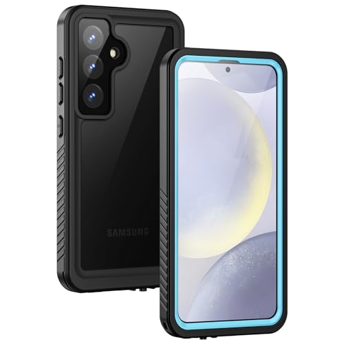 Lanhiem for Samsung Galaxy S24 Phone Case, IP68 Waterproof Dustproof, Built-in Screen Protector, Rugged Full Body Shockproof Protective Cover for Galaxy S24 5G 6.2 Inch, Light Blue - color: Blue, size: 6.2" for S24