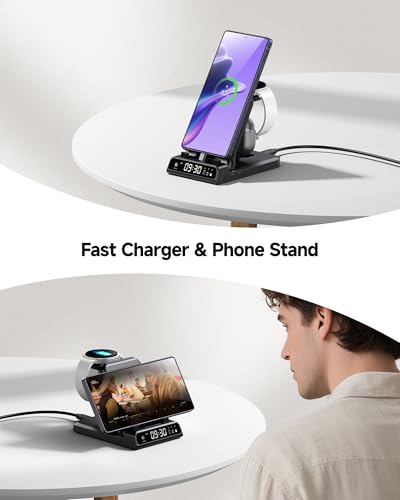 25W USB C Fast 3-in-1 Foldable Charging Dock for Samsung A57 Galaxy Watch