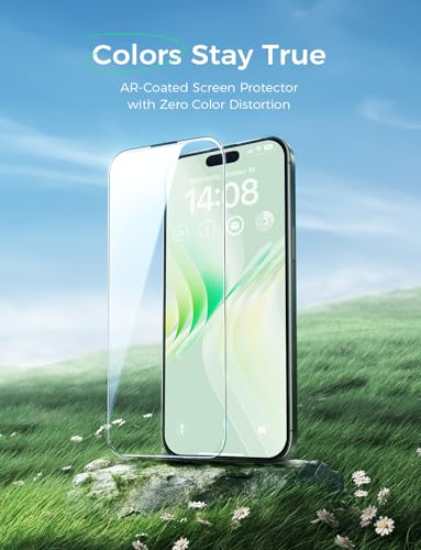 MAGIC JOHN 2 PACK for iPhone 16 Pro Max (6.9") Eye Protection Screen Protector, HD Clear, Auto Dust-Elimination, 9H Tempered Glass & Scratch Resistance, Full Edge Coverage - size: iPhone 16 Pro max