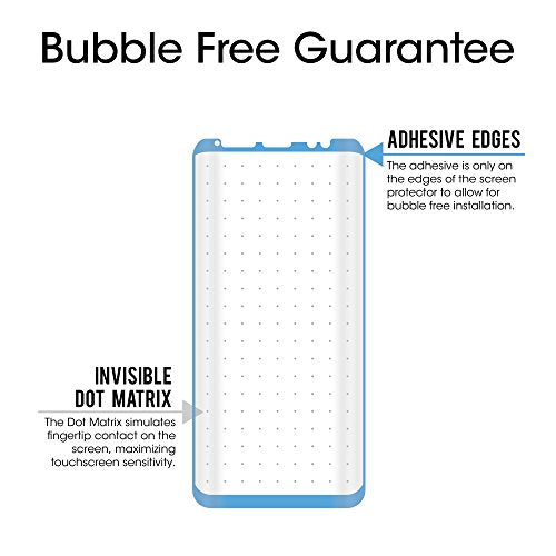 amFilm Glass Screen Protector for Samsung Galaxy S8, 3D Curved Tempered Glass, Dot Matrix with Easy Installation Tray, Case Friendly (Black) - size: Galaxy S8
