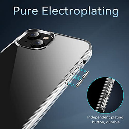 navor Transparent Diamond Clear Phone Case Compatible with iPhone 14 Plus 6.7-inch Lightweight Anti-Yellowing Scratch-Resistant Slim Fit Shockproof Military Grade Anti Drop [Clear] - size: iPhone 14 Plus 6.7"