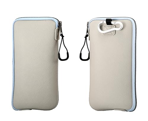 OneJoy Phone Sleeve Lightweight Cell Phone Pouch for Mobile Protection, Slim Fit and Durable, with Clip-on for Easy Carrying, Enough for 6.1" to 6.9" Cellphone [ Beige ] - color: beige