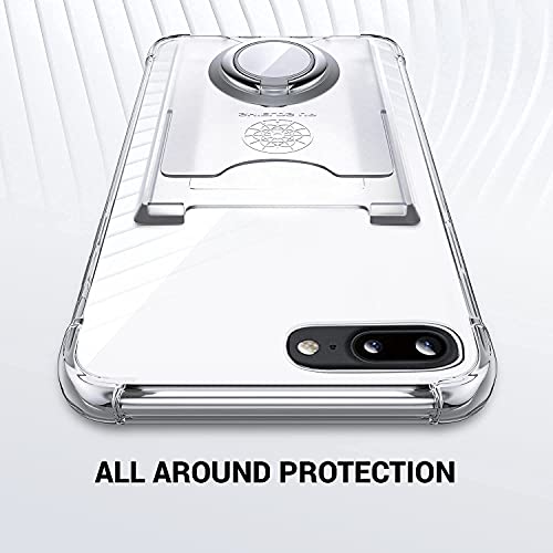 Shields Up for iPhone 8 Plus/7 Plus Case with Card Holder Stand, Clear - color: Clear, size: iPhone 7 Plus/ 8Plus