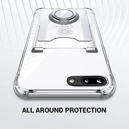 Shields Up for iPhone 8 Plus/7 Plus Case with Card Holder Stand, Clear - color: Clear, size: iPhone 7 Plus/ 8Plus