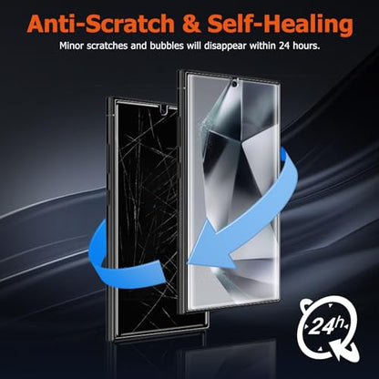 LYWHL 3 Pack Screen Protector for Samsung Galaxy S24 Ultra, Durable Flexible TPU Hydrogel Film, Full Edge Coverage Protection Anti-Scratch Shock-Resistant, Sensitive Touch & Fingerprint Unlock - size: 6.8 inch - Samsung Galaxy S24 Ultra