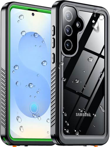 Designed for Samsung Galaxy S25 Case Waterproof, Built-in Lens & Screen Protector Military Shockproof Dropproof IP68 Underwater Full Body Phone Case for Galaxy S25 5G 6.2"-Green/Clear (2025) - color: Green