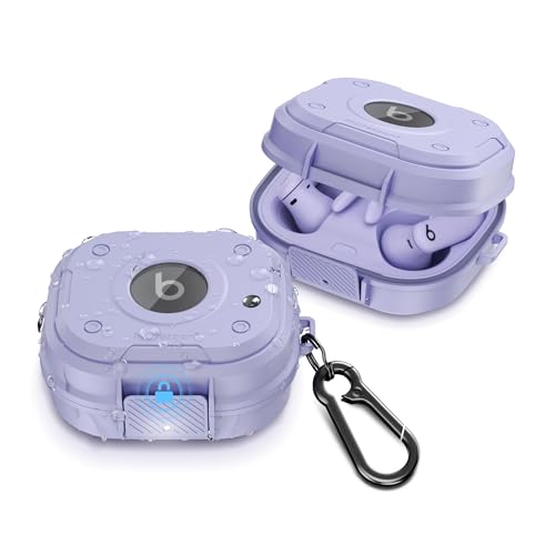 PROfezzion for Beats Powerbeats Pro 2 Case Cover with Lock, Heavy Duty - color: Hyper Purple