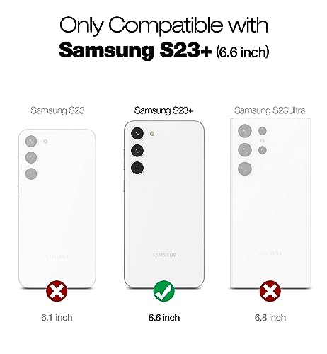 SURITCH for Samsung Galaxy S23 Plus Case, [Built-in Screen Protector] [Dual-Layer Protection ] Full Protection Shockproof Rugged Bumper Phone Cover for Samsung S23 Plus 6.6 Inch - Black - color: Black