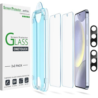 amFilm OneTouch for Samsung Galaxy S24+ Plus Screen Protector TemperedGlass - size: S24P-6.7"