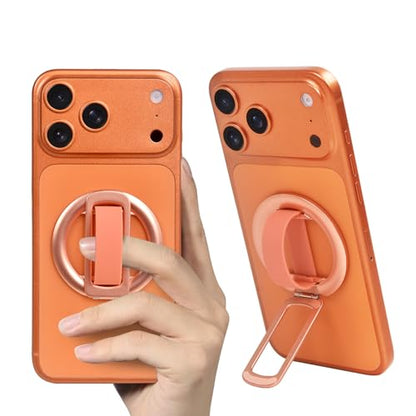 2-in-1 Magnetic Phone Grip & Stand for iPhone 15/16/17 Pro Max,Samsung Galaxy S26 Ultra, Pixel 10 – Hands-Free Holder for TikTok, Netflix, Video Calls, MagSafe Compatible (Pink) - color: Pink