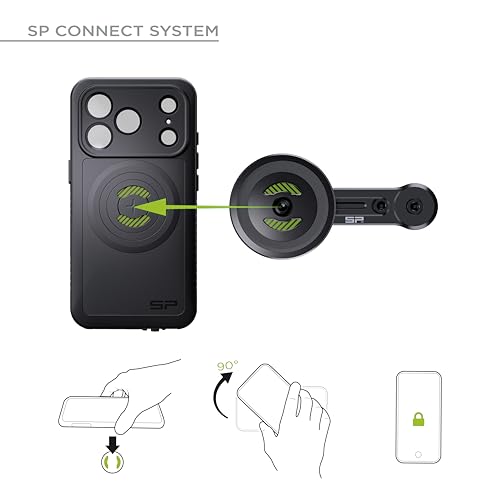 SP CONNECT Moto Bundle II AVM Xtreme | SPC+ |Compatible with iPhone Air | Phone Mount for Motorcycle | Motorcycle Phone Holder | Handlebars - style: for iPhone Air