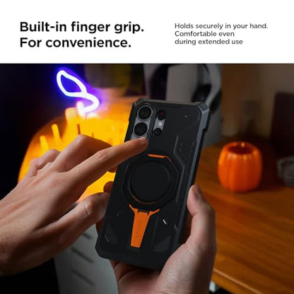 VRS DESIGN TerraGuard Active for Samsung Galaxy S26 Ultra Case (2026), Magnetic Charging Compatible Ring Kickstand, Heavy Duty Rugged Shockproof Cover (Matte Black) - color: Matte Black