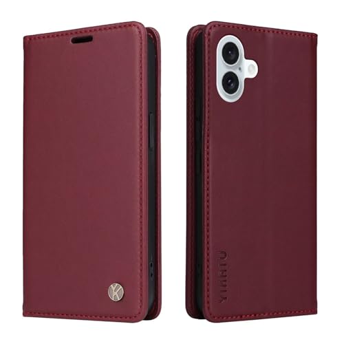 Caseurban Compatible with iPhone 16 Plus Wallet Case PU Leather Flip Folio Case with Card Holder Magnetic Closure Shockproof Protective Phone Cover Black - color: Black, size: iPhone 16 Plus